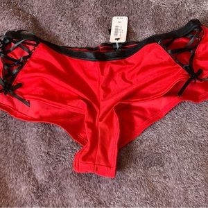 Blackheart panty with side lace up style.